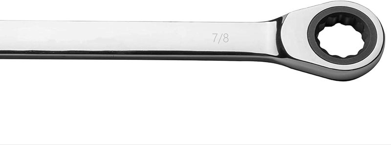 FLZOSPER 7/8in. SAE Ratchet Wrench,Box End Head 72-Tooth Ratcheting Combination Wrench Spanner - Image 3